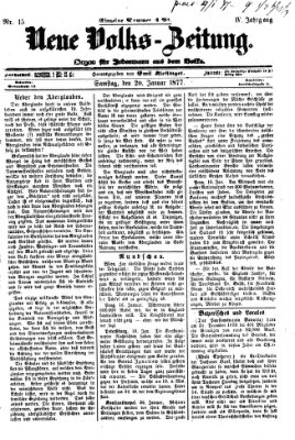 Neue Volks-Zeitung Samstag 20. Januar 1877