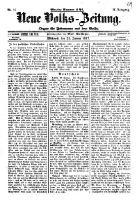 Neue Volks-Zeitung Mittwoch 24. Januar 1877