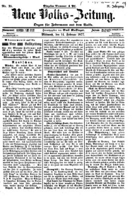 Neue Volks-Zeitung Mittwoch 14. Februar 1877