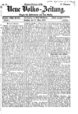 Neue Volks-Zeitung Samstag 17. März 1877