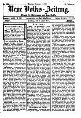 Neue Volks-Zeitung Sonntag 3. Juni 1877