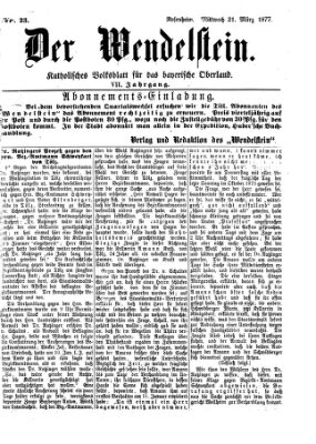 Wendelstein Mittwoch 21. März 1877