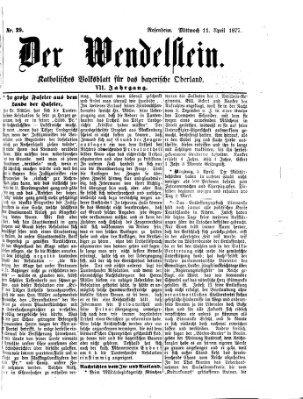Wendelstein Mittwoch 11. April 1877