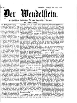 Wendelstein Samstag 28. April 1877