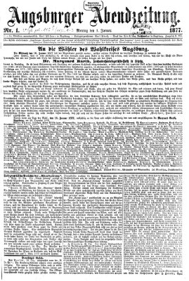 Augsburger Abendzeitung Montag 1. Januar 1877
