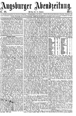 Augsburger Abendzeitung Freitag 12. Januar 1877