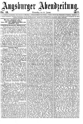 Augsburger Abendzeitung Donnerstag 18. Januar 1877