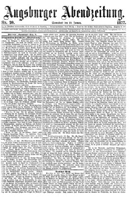 Augsburger Abendzeitung Samstag 20. Januar 1877