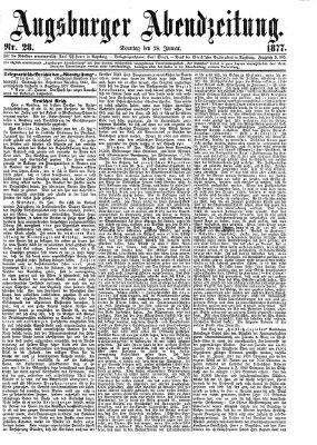 Augsburger Abendzeitung Sonntag 28. Januar 1877