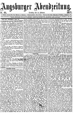 Augsburger Abendzeitung Dienstag 13. Februar 1877