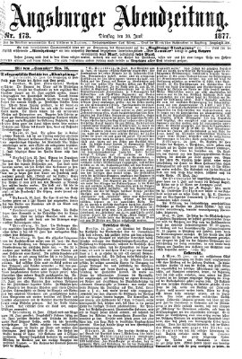 Augsburger Abendzeitung Dienstag 26. Juni 1877