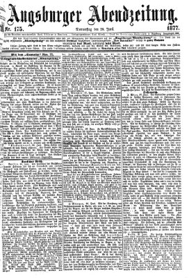 Augsburger Abendzeitung Donnerstag 28. Juni 1877