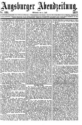 Augsburger Abendzeitung Mittwoch 4. Juli 1877