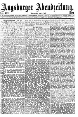 Augsburger Abendzeitung Donnerstag 5. Juli 1877
