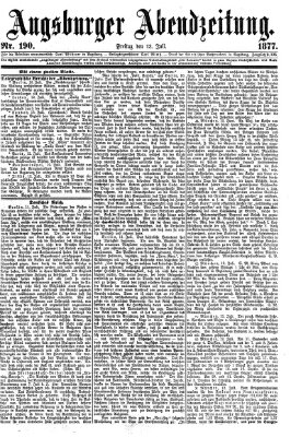 Augsburger Abendzeitung Freitag 13. Juli 1877
