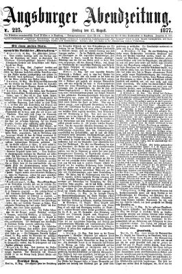 Augsburger Abendzeitung Freitag 17. August 1877