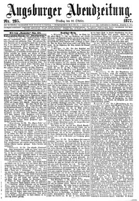 Augsburger Abendzeitung Dienstag 16. Oktober 1877
