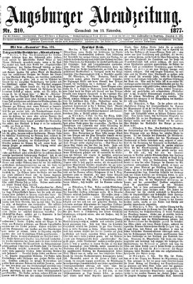 Augsburger Abendzeitung Samstag 10. November 1877
