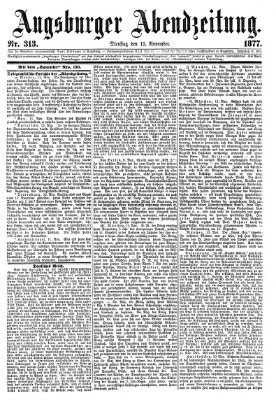 Augsburger Abendzeitung Dienstag 13. November 1877