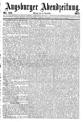 Augsburger Abendzeitung Montag 19. November 1877