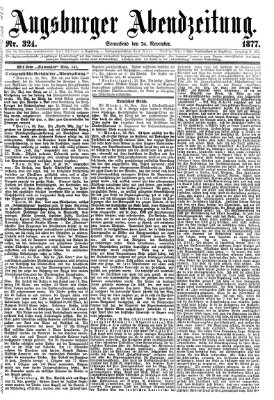 Augsburger Abendzeitung Samstag 24. November 1877