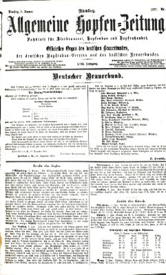 Allgemeine Hopfen-Zeitung Dienstag 9. Januar 1877