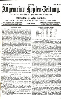 Allgemeine Hopfen-Zeitung Dienstag 23. Januar 1877