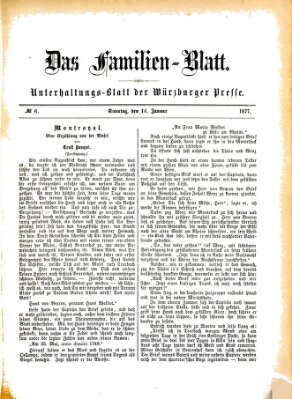 Das Familienblatt (Würzburger Presse) Sonntag 14. Januar 1877
