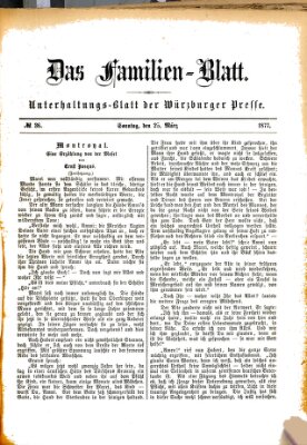 Das Familienblatt (Würzburger Presse) Sonntag 25. März 1877