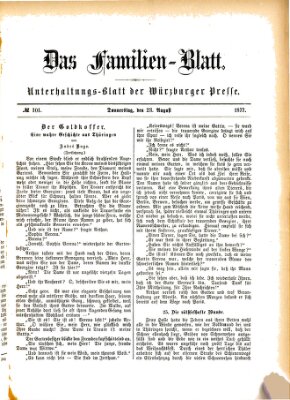 Das Familienblatt (Würzburger Presse) Donnerstag 23. August 1877
