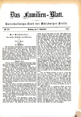 Das Familienblatt (Würzburger Presse) Sonntag 9. September 1877