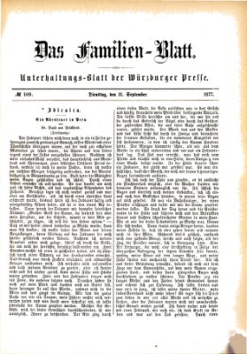 Das Familienblatt (Würzburger Presse) Dienstag 11. September 1877