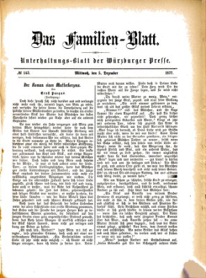 Das Familienblatt (Würzburger Presse) Mittwoch 5. Dezember 1877