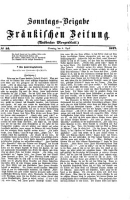 Fränkische Zeitung (Ansbacher Morgenblatt) Sonntag 8. April 1877