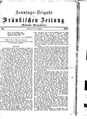 Fränkische Zeitung (Ansbacher Morgenblatt) Sonntag 2. Dezember 1877