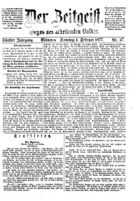 Der Zeitgeist Sonntag 4. Februar 1877