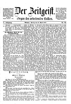 Der Zeitgeist Freitag 13. April 1877