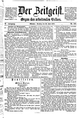 Der Zeitgeist Samstag 23. Juni 1877