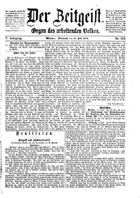 Der Zeitgeist Mittwoch 11. Juli 1877