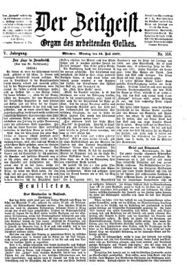Der Zeitgeist Montag 16. Juli 1877