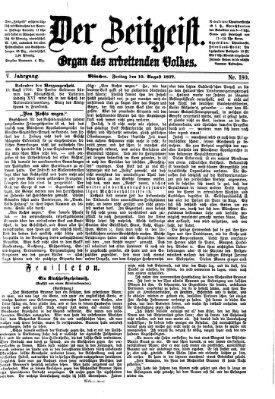 Der Zeitgeist Freitag 10. August 1877