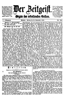 Der Zeitgeist Freitag 21. September 1877