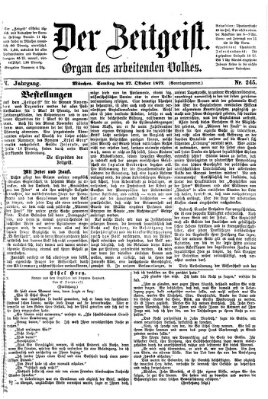 Der Zeitgeist Samstag 27. Oktober 1877