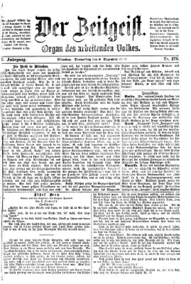 Der Zeitgeist Donnerstag 6. Dezember 1877