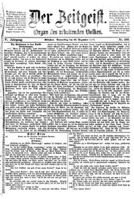 Der Zeitgeist Donnerstag 20. Dezember 1877