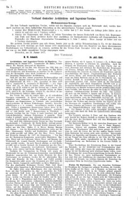 Deutsche Bauzeitung 〈Berlin〉 Mittwoch 24. Januar 1877