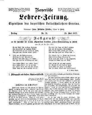 Bayerische Lehrerzeitung Freitag 25. Mai 1877