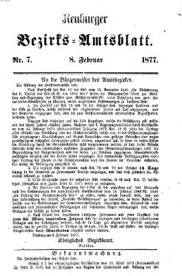 Neuburger Bezirks-Amtsblatt Donnerstag 8. Februar 1877