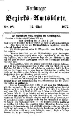 Neuburger Bezirks-Amtsblatt Donnerstag 17. Mai 1877