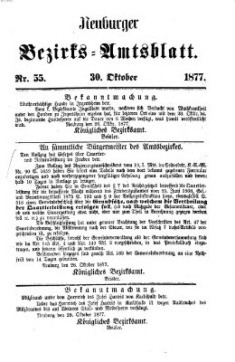 Neuburger Bezirks-Amtsblatt Dienstag 30. Oktober 1877